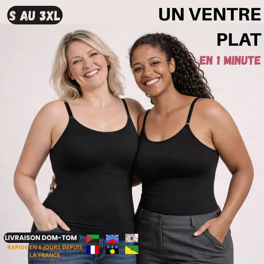 Débardeur Gainant Amincissant Femme LISA – Gaine ventre et bourrelets en 7 secondes - Livraison DOM-TOM & FRANCE